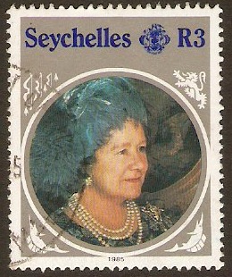 Seychelles 1985 3r Queen Mother Stamp. SG616.