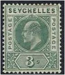 Seychelles 1906 3c. Dull Green. SG61.