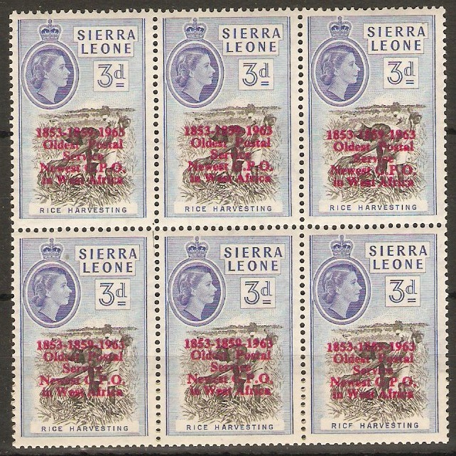 Sierra Leone 1963 3d Postal Commemoration Series. SG273.