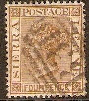 Sierra Leone 1884 4d. Brown. SG33.