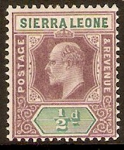 Sierra Leone 1903 d Dull purple and green. SG73.