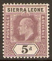 Sierra Leone 1903 5d Dull purple and black. SG80.