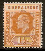 Sierra Leone 1907 1d Orange. SG101.