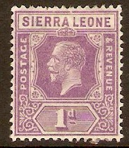 Sierra Leone 1921 1d Bright violet Die II. SG132a.