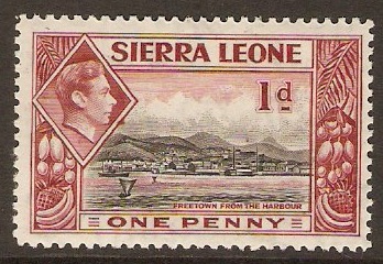 Sierra Leone 1938 1d Black and lake. SG189.