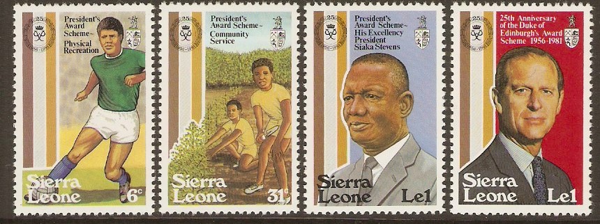Sierra Leone 1981 Duke of Edinburgh Award Set. SG678-SG681.
