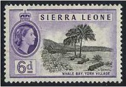 Sierra Leone 1956 6d. Black and Violet. SG216.