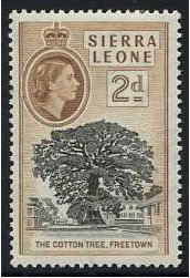 Sierra Leone 1956 2d Black and brown. SG213.