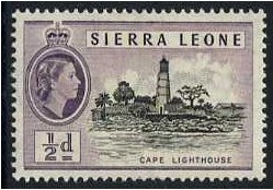 Sierra Leone 1956 d. Black and Deep Lilac. SG210.
