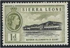 Sierra Leone 1956 1d Black and olive. SG211.