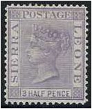 Sierra Leone 1876 1d. Lilac. SG18. - Click Image to Close