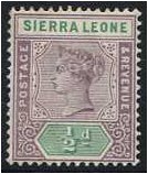 Sierra Leone 1896 d Dull mauve and green. SG41.