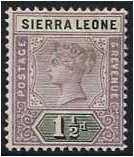 Sierra Leone 1896 1d. Dull Mauve and Black. SG43.