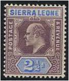 Sierra Leone 1903 2d. Dull Purple and Ultramarine. SG77.