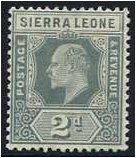 Sierra Leone 1907 2d. Greyish Slate. SG102.