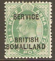 Somaliland Protectorate 1903 a Green - Official. SGO6.