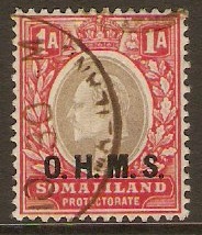 Somaliland Prot. 1903 1a Grey-black and carmine-Official. SGO11.