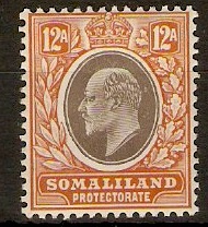 Somaliland Protectorate 1912 12a Grey-blk. and orange-buff. SG53 - Click Image to Close
