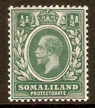 Somaliland Protectorate 1912 a Green. SG60.