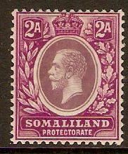 Somaliland Protectorate 1912 2a Dull and bright purple. SG62. - Click Image to Close