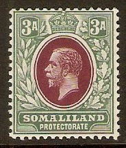 Somaliland Protectorate 1912 3a Chocolate and grey-green. SG64.