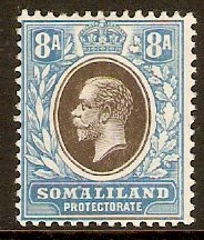 Somaliland Protectorate 1912 8a Grey-black and pale blue. SG67.