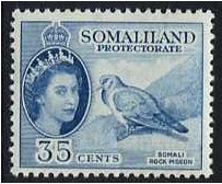 Somaliland Protectorate 1953 35c Blue. SG142.