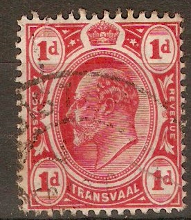 Transvaal 1905 1d Scarlet. SG274.
