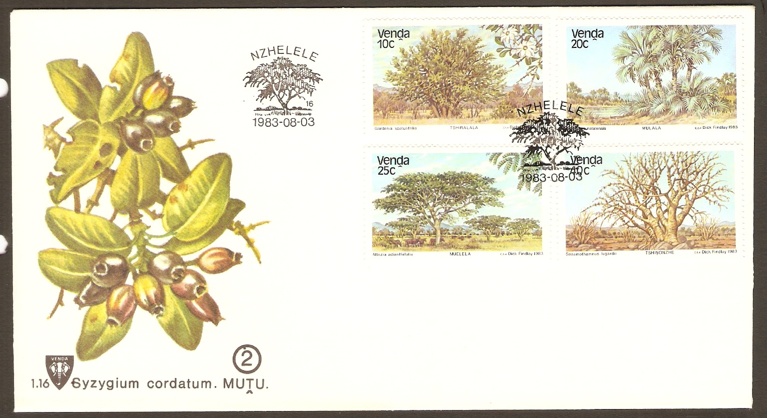 Venda 1983 Indigenous Trees (2nd.Series) Set. SG79-SG82. FDC.
