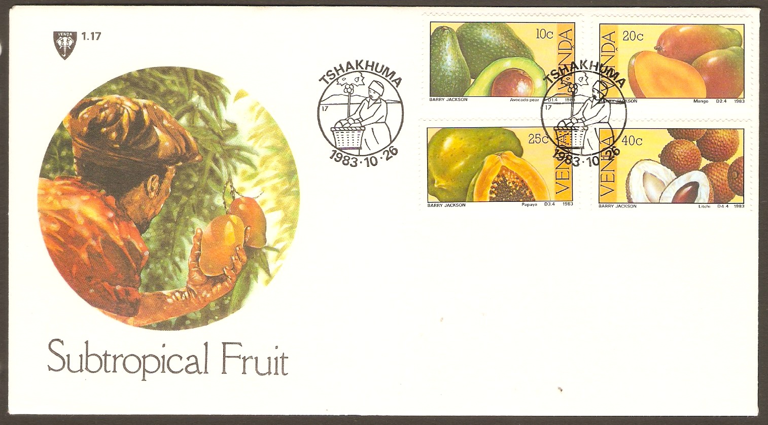 Venda 1983 Subtropical Fruit Set. SG83-SG86. FDC.
