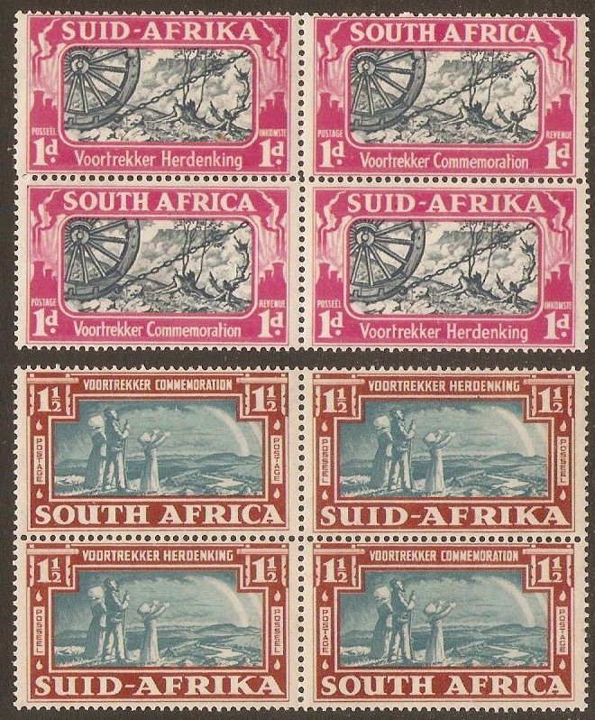 South Africa 1938 Voortrekker Commemoration set. SG80-SG81.