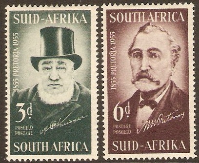 South Africa 1955 Centenary of Pretoria Set. SG165-SG166.