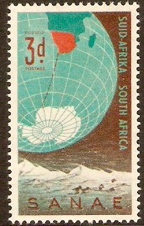 South Africa 1959 3d Antarctic Expedition Stamp. SG178.