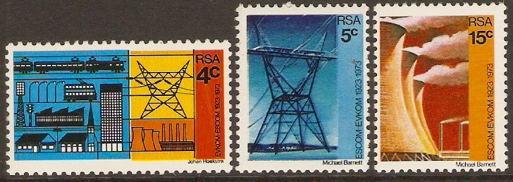 South Africa 1973 ESCOM Anniversary Set. SG326-SG328.