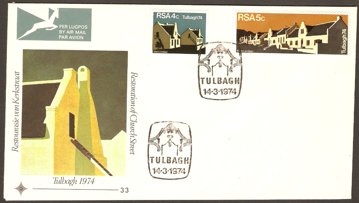 South Africa 1974 Tulbagh Restoration Souvenir Cover.