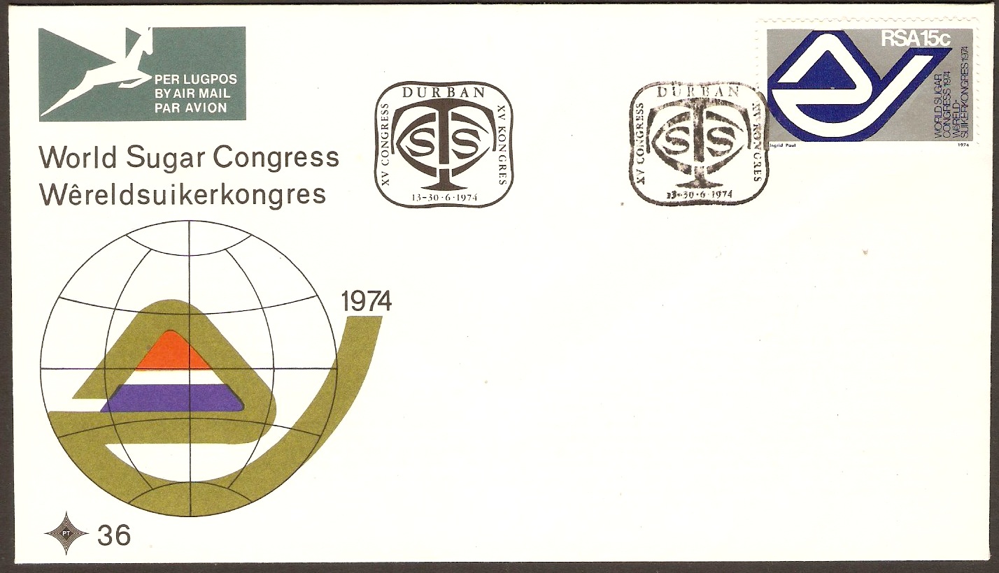 South Africa 1974 Sugar Congress Souvenir Cover.