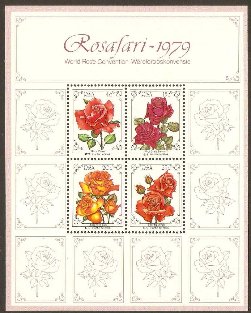 South Africa 1979 Rose Convention Sheet. SGMS470.