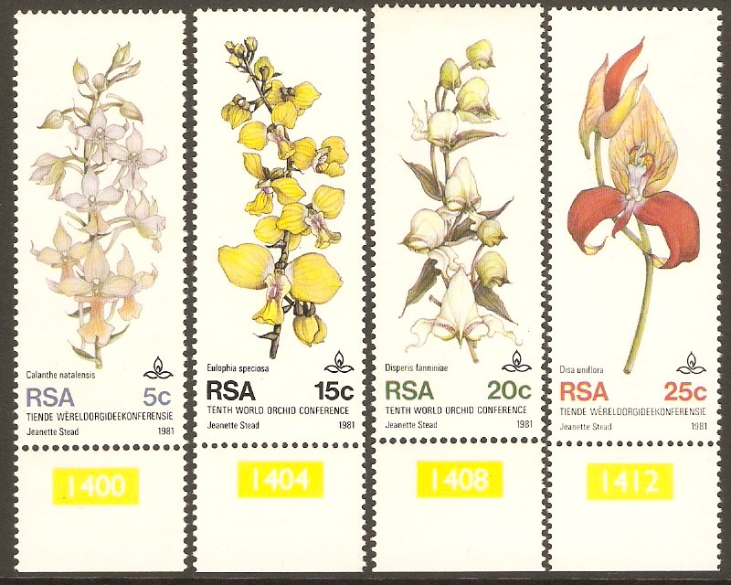 South Africa 1981 Orchid Conference Set. SG498-SG501.