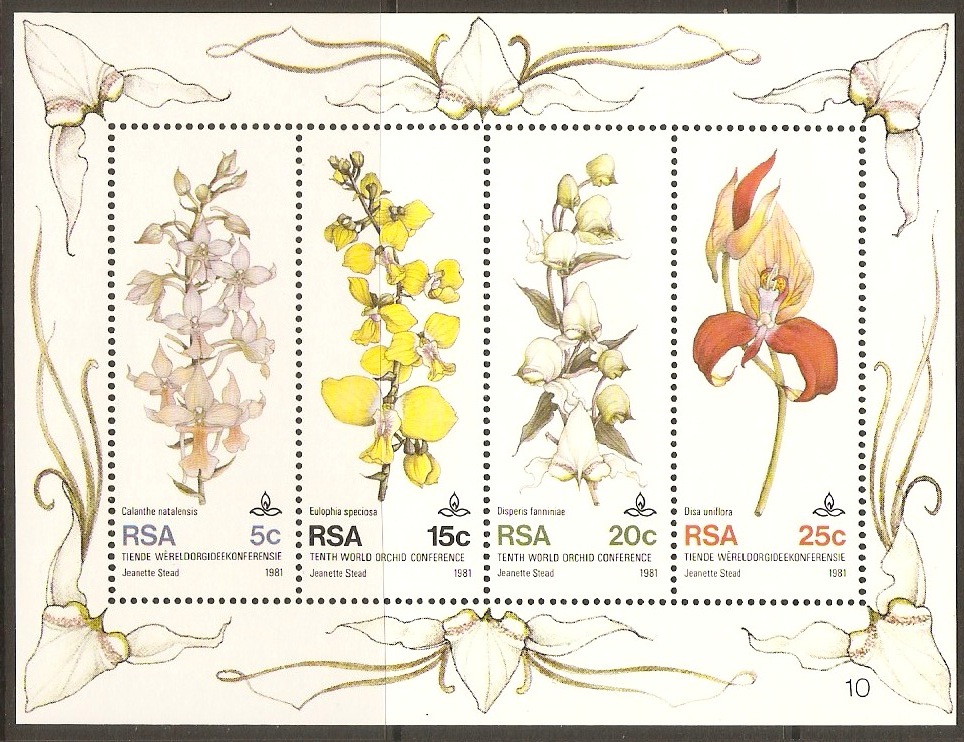 South Africa 1981 Orchid Conference Sheet. SGMS502.