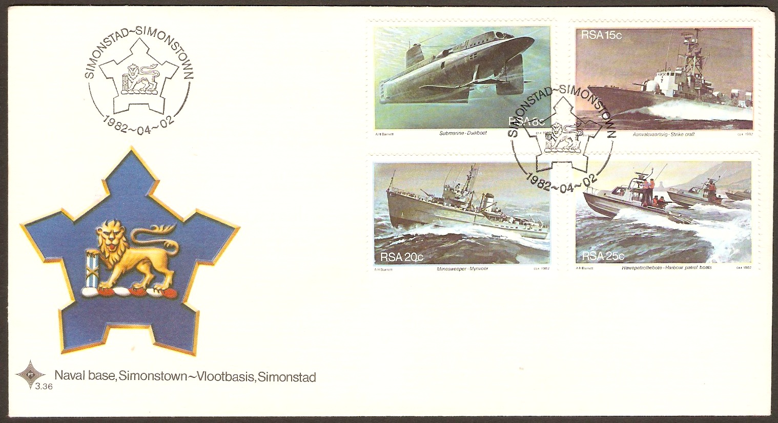 South Africa 1982 Naval Anniversary Souvenir Cover.
