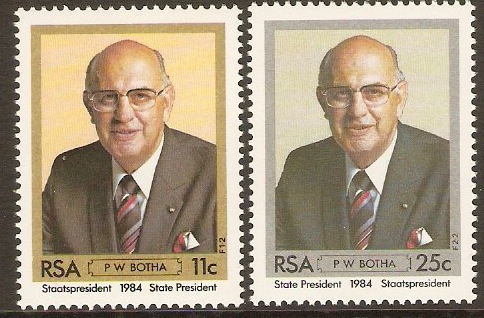 South Africa 1984 President Botha Inauguration Set. SG570-SG571.