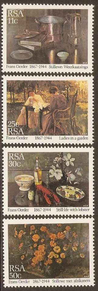 South Africa 1985 Frans Oerder Paintings Set. SG577-SG580.