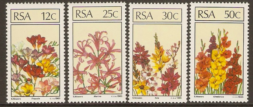 South Africa 1985 Floral Immigrants Set. SG586-SG589.