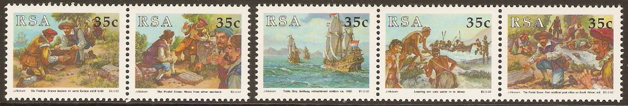 South Africa 1992 Stamp Day Set. SG752-SG749.