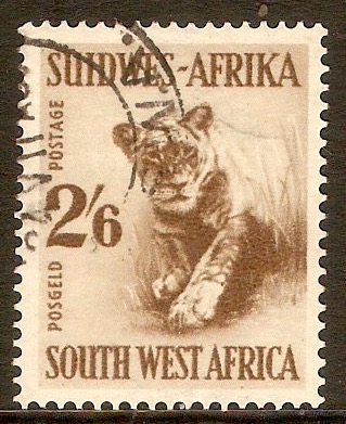 South West Africa 1954 2s.6d Bistre-brown. SG163.