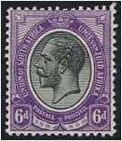 South Africa 1913 6d. Black and Violet. SG11.