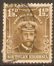 Southern Rhodesia 1924 1d Bistre-brown. SG3.