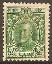 Southern Rhodesia 1931 d Green. SG15a.
