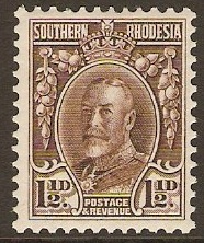 Southern Rhodesia 1931 1d Chocolate. SG16d.
