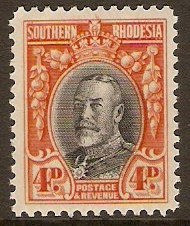 Southern Rhodesia 1931 4d Black and vermilion. SG19.